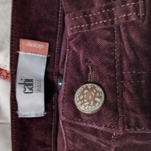 Cabi Skinny Corduroy Jeans - Burgundy